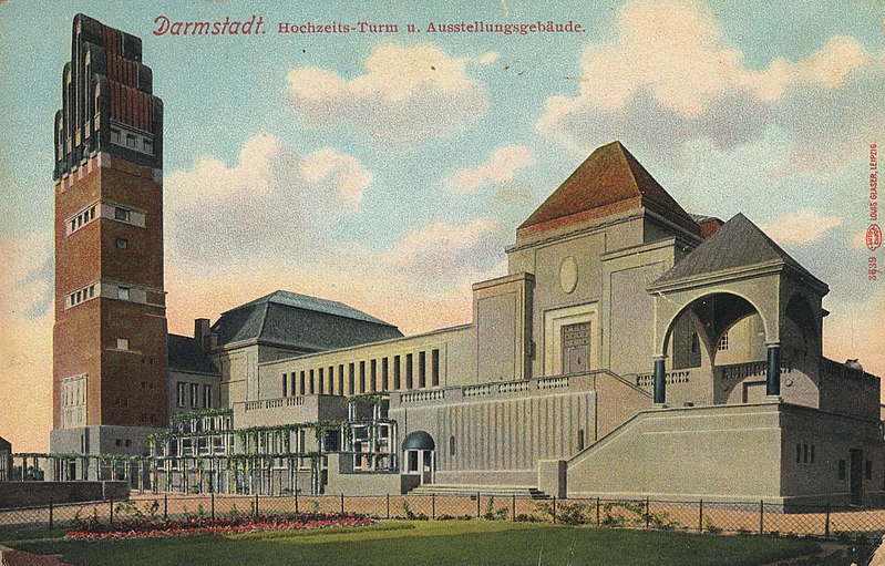 Een ansichtkaart van Darmstadt uit circa 1900. Beeld: Wikimedia Commons