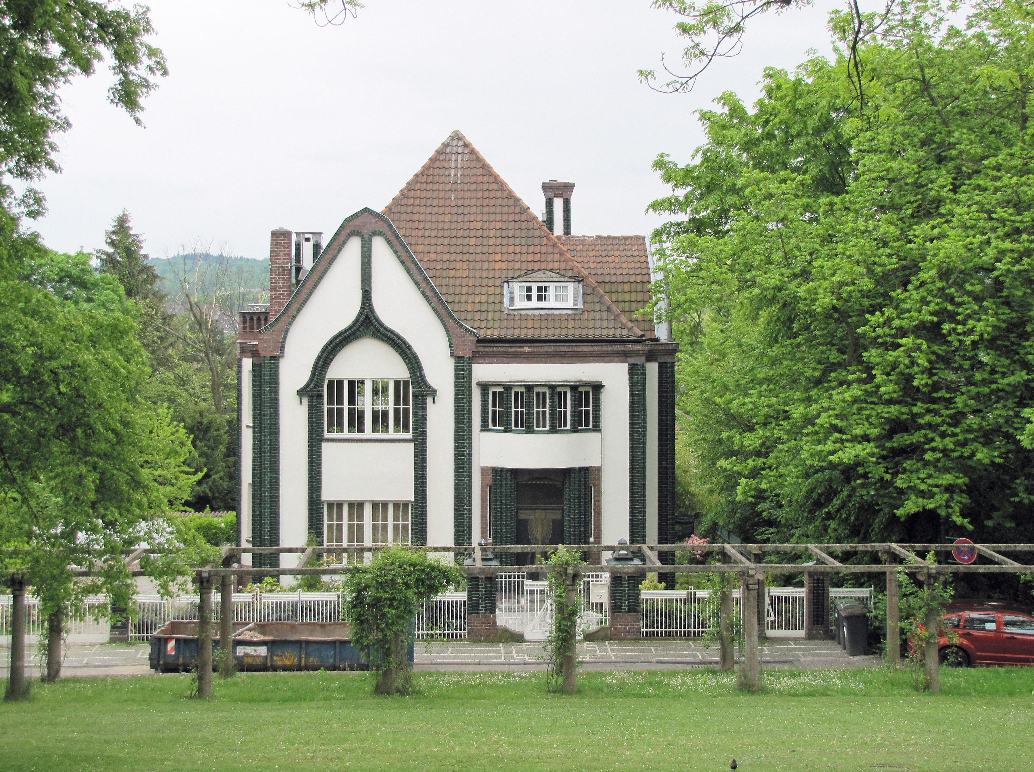 Villa Peter Behrens op de Mathildenhöhe. Foto: Wikipedia