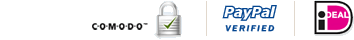 Veilige verbinding met SSL, Paypal Verified, Gemakkelijk betalen met iDeal