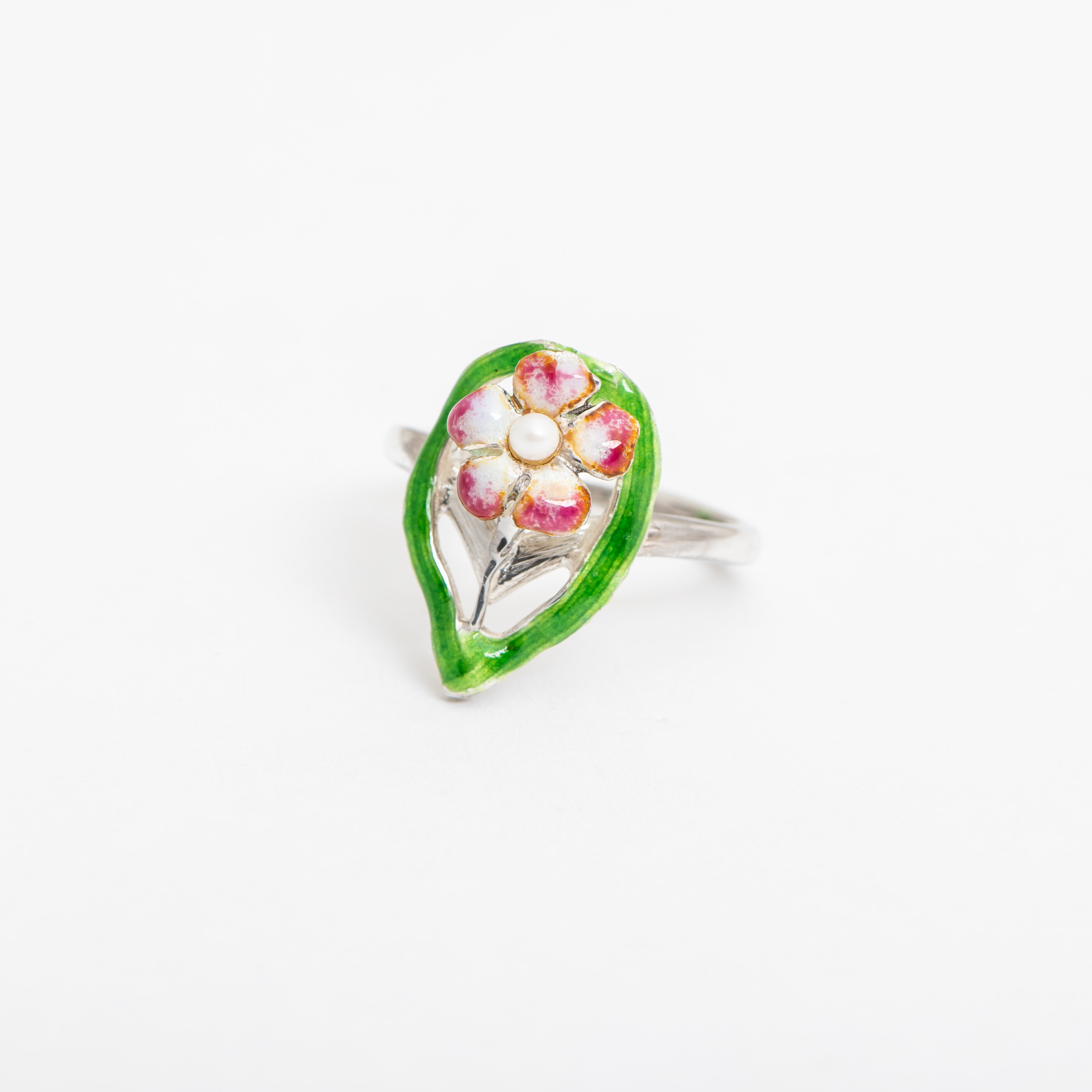 Ring Emaille Damast