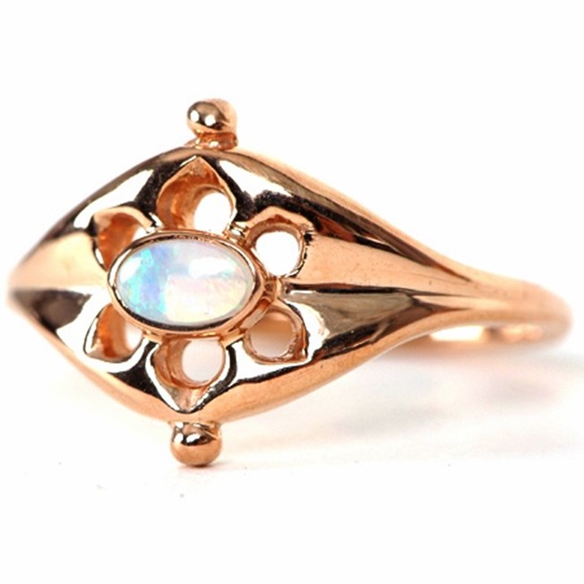 Ring Opal Ancient Gold-Plated