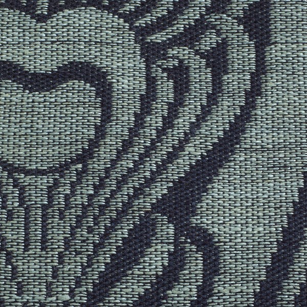 Meubelstof Pavo in zwart en mint