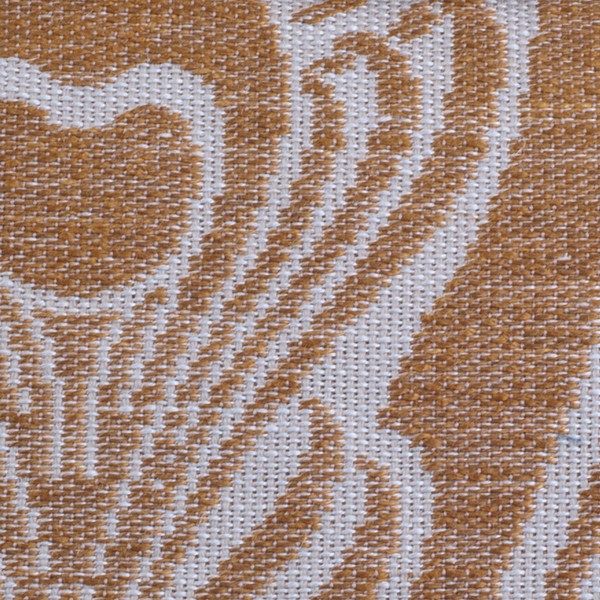 Meubelstof Pavo in wit en karamel