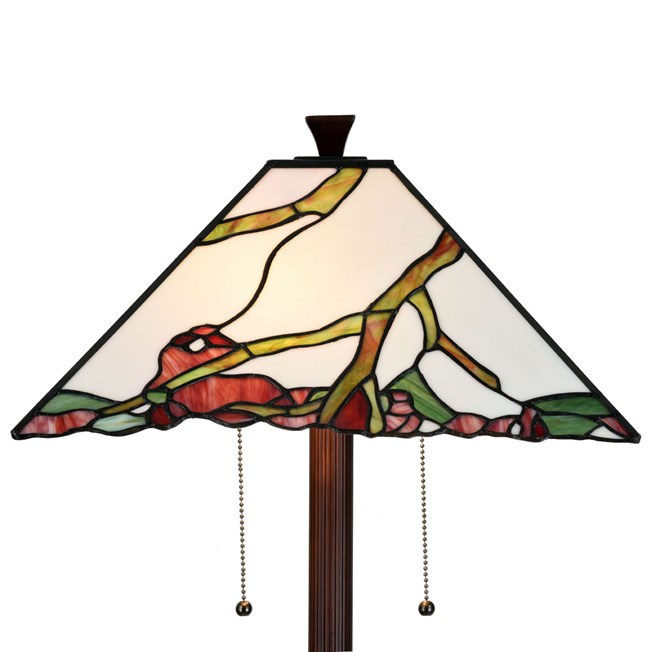 Detail Tiffany Vloerlamp Exotic Maple
