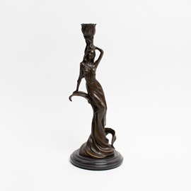 Bronzen Kandelaar  / Sculptuur Carmen