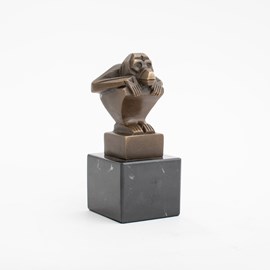 Bronzen sculptuur Gestileerde Aap