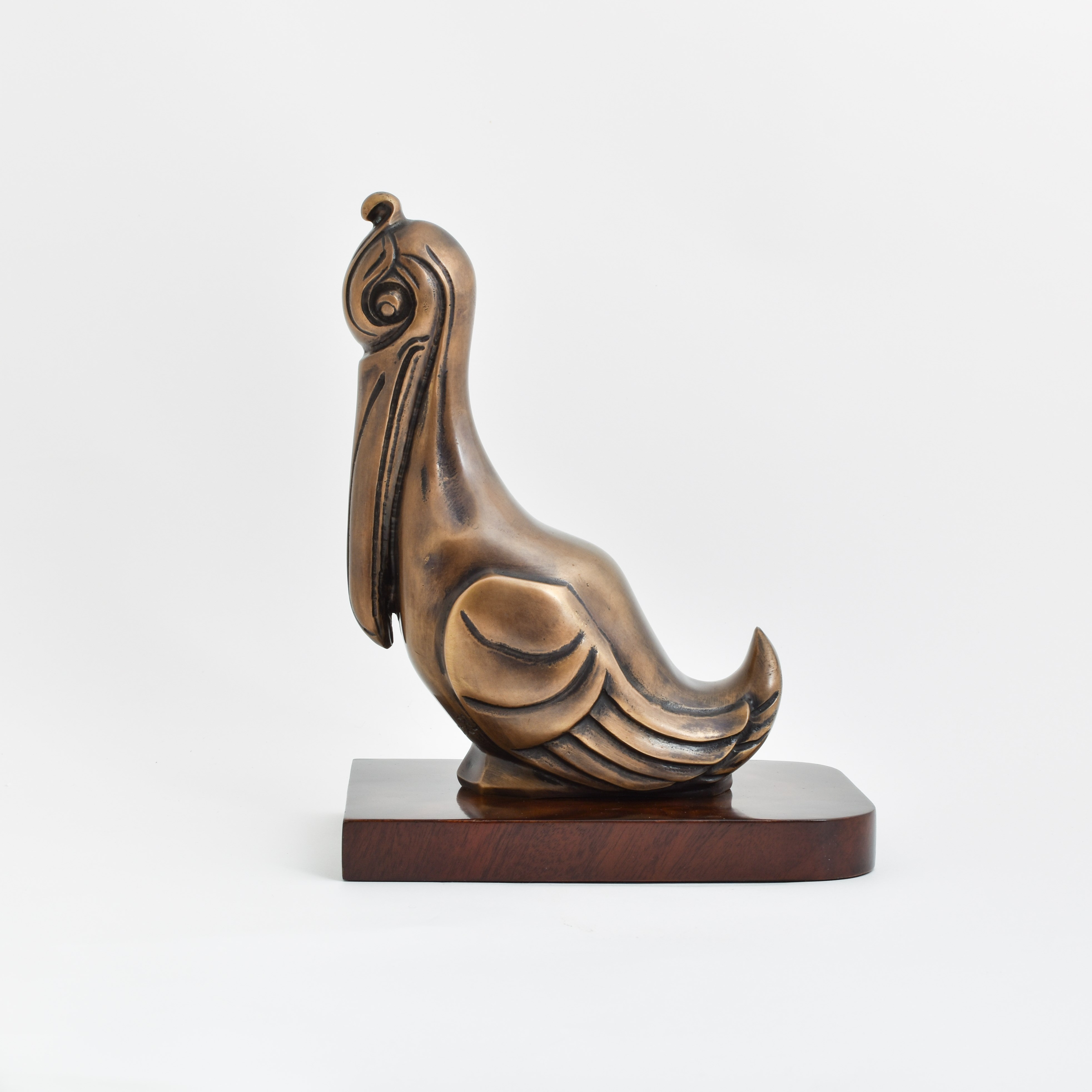 Bronzen sculptuur Pelikaan
