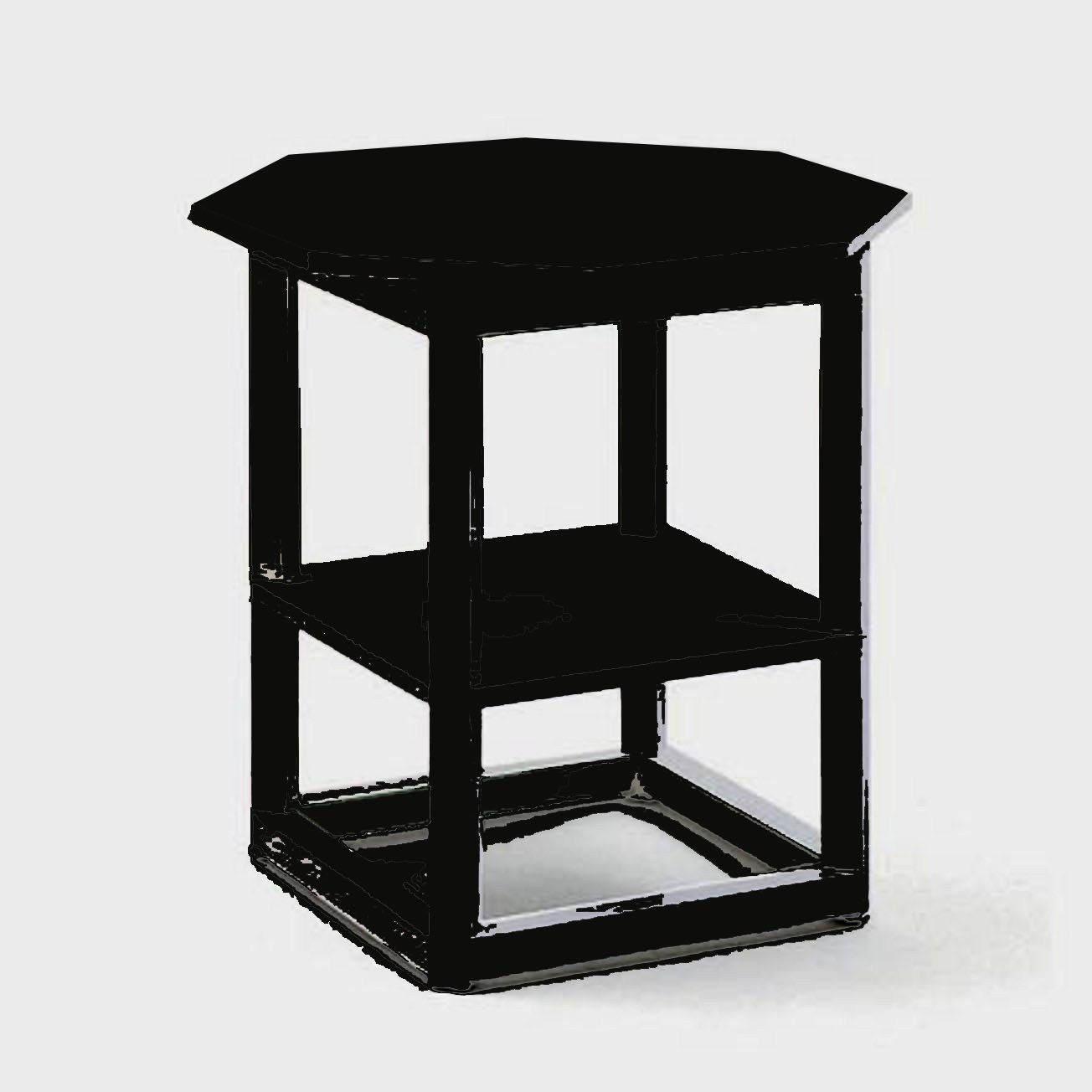 Geometrische Art Noveau Salon/Bijzettafel Purkersdorf - ZWART