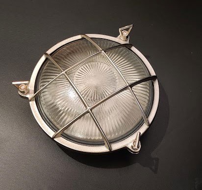 Wandlamp of plafondlamp rond matnikkel