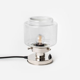Tafellamp Getrapte Cilinder Small Helder 20's Nikkel