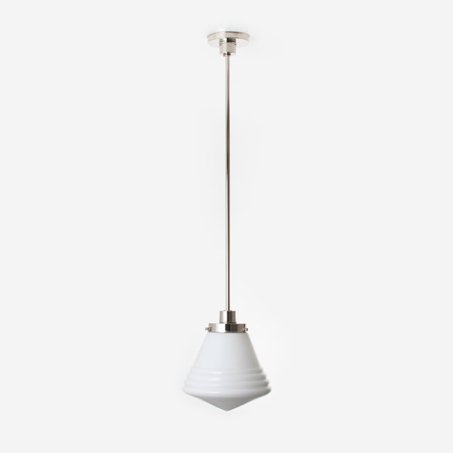 Hanglamp Luxe School Medium 20's Nikkel