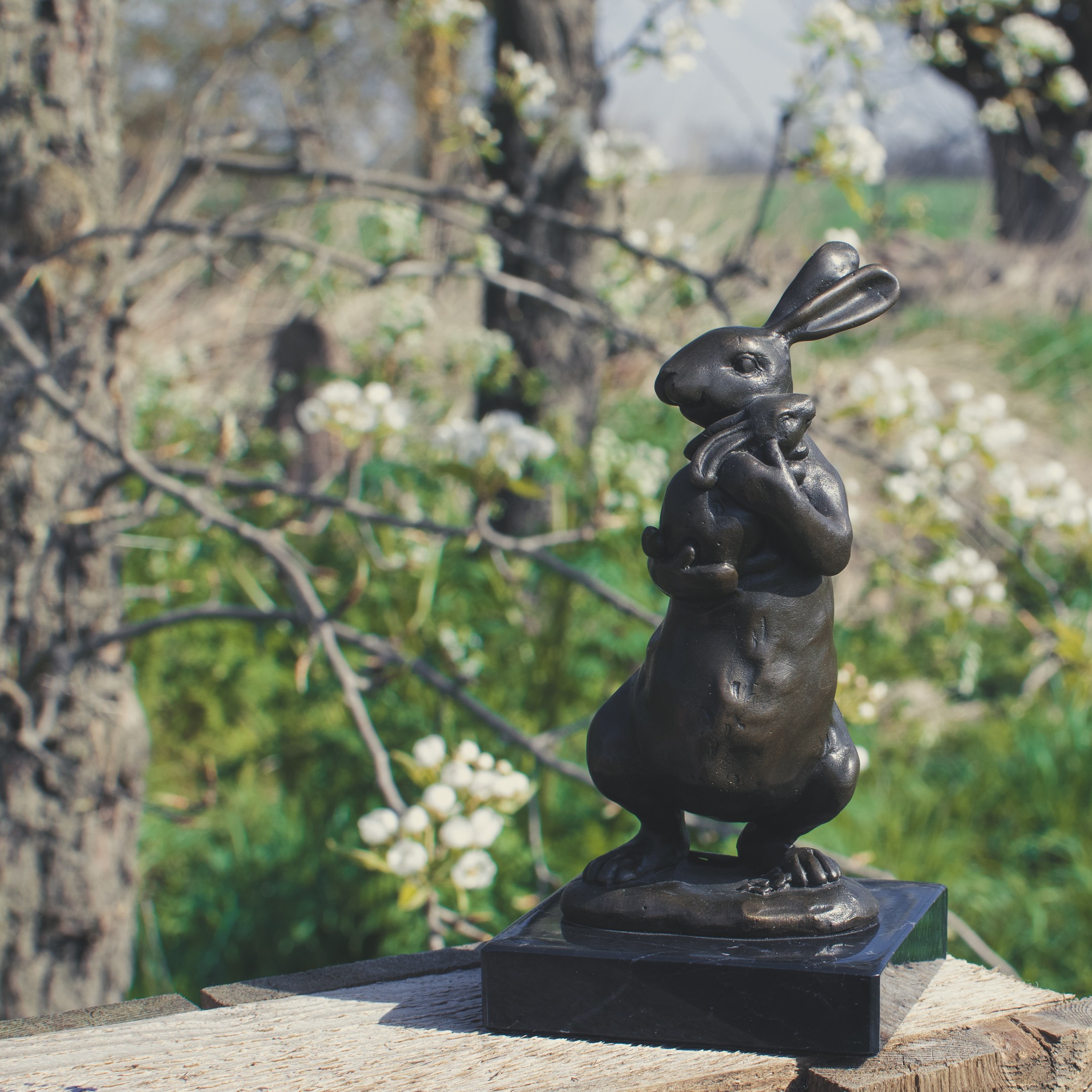 Bronzen sculptuur Rammelaartje