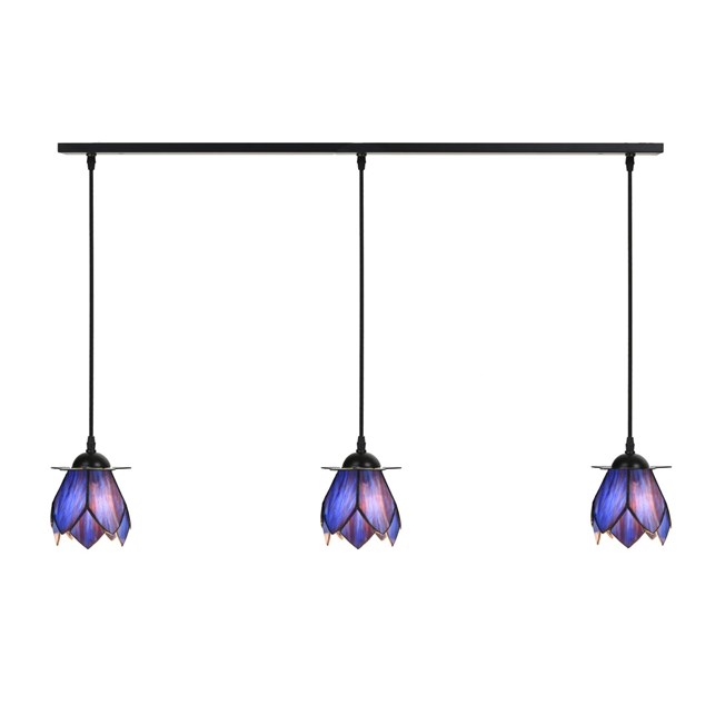 3 x Tiffany Blue Lotus aan plafondbalk