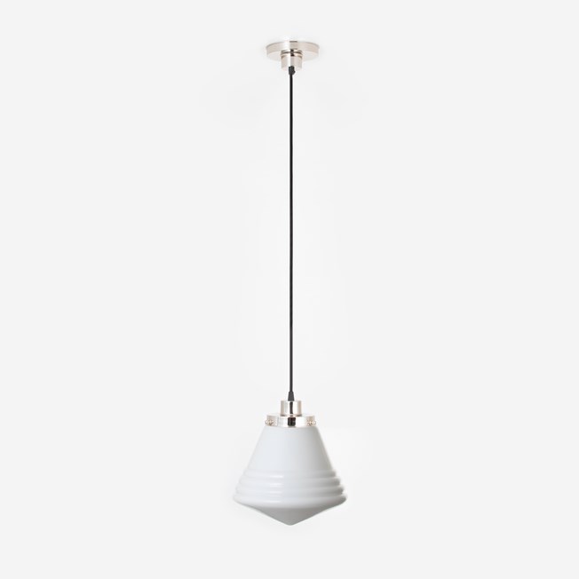 Hanglamp aan snoer Luxe School Medium 20's Nikkel
