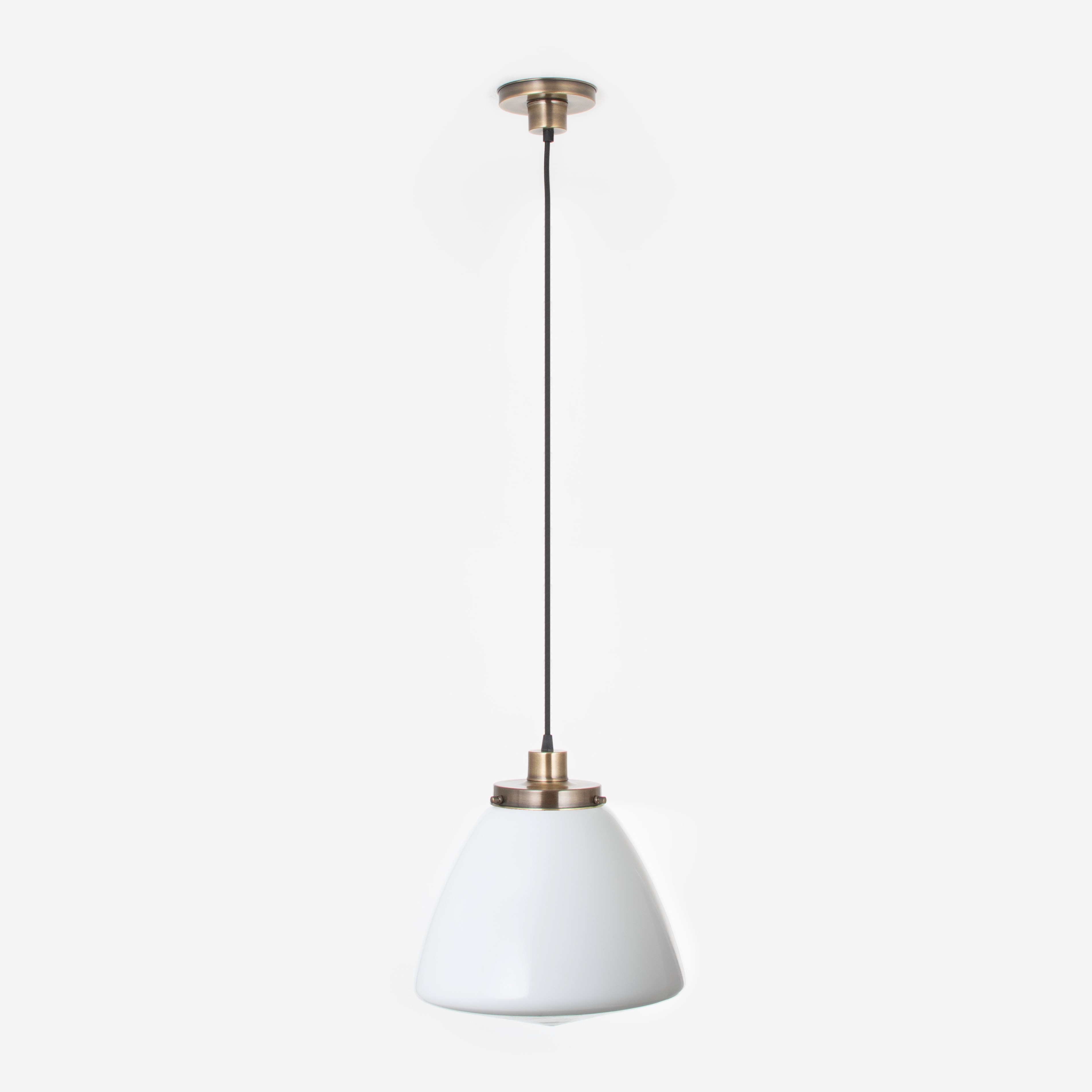 Hanglamp aan snoer Schoolbol Large 20's Brons
