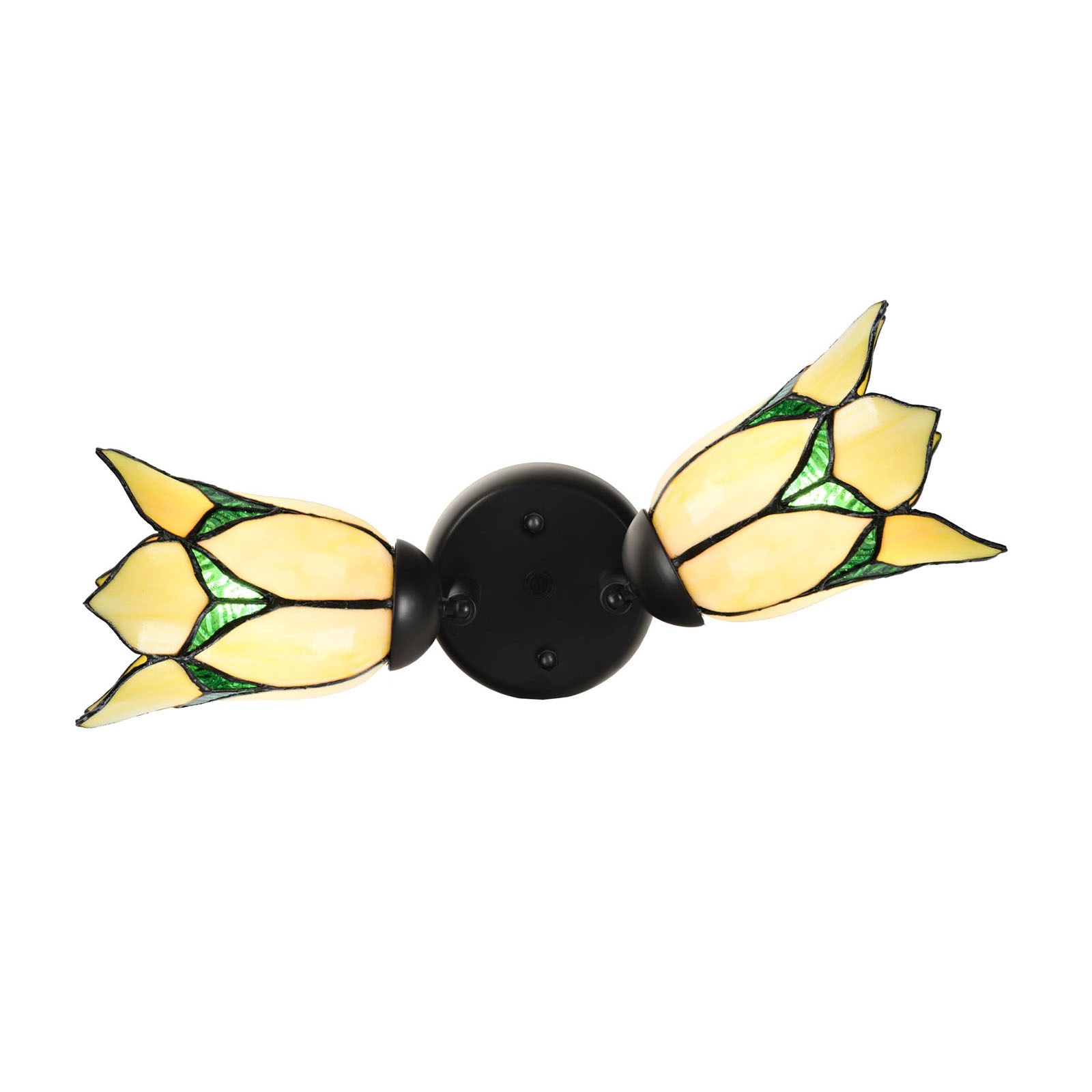 Dubbele spot Zwart met Lovely Flower Yellow