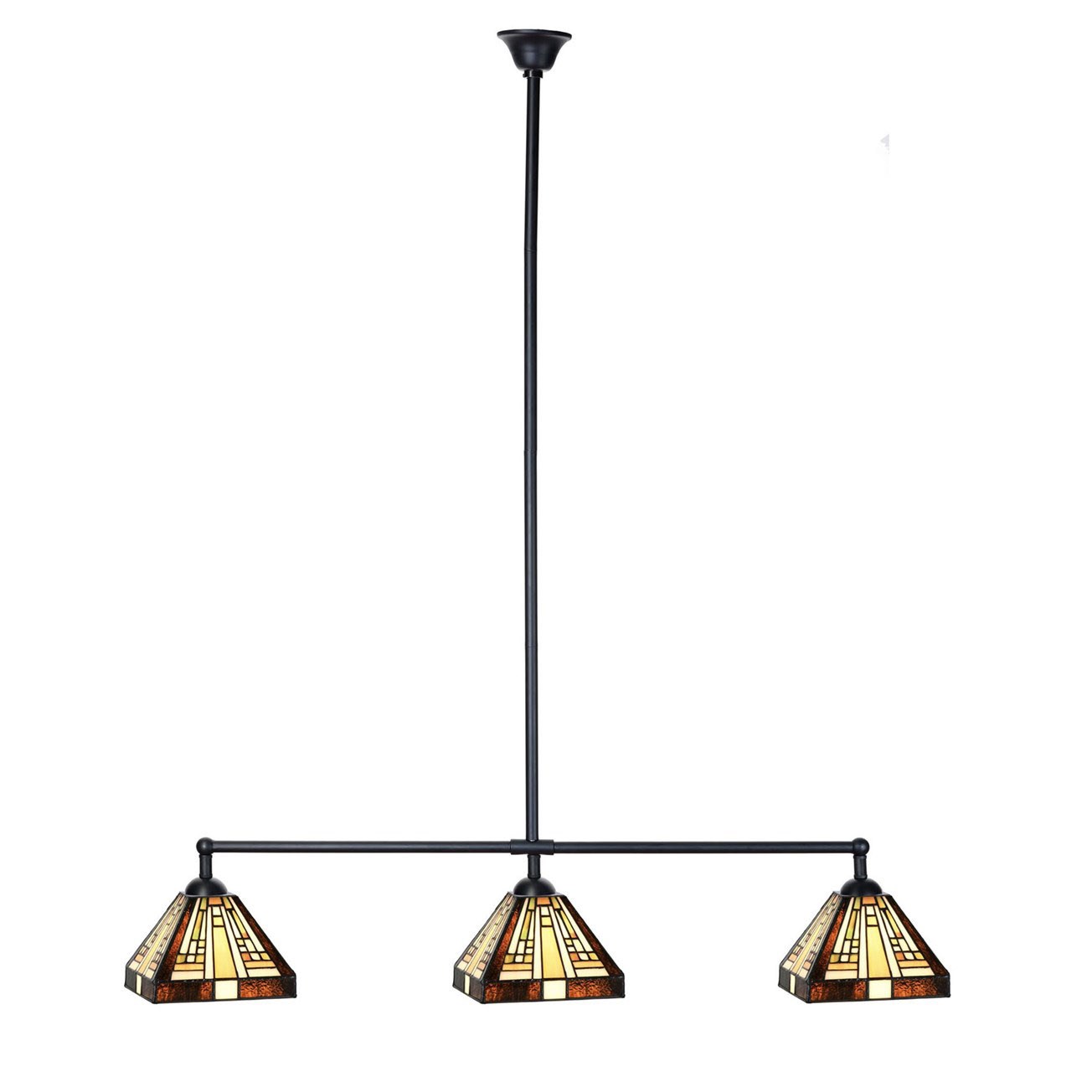 Tiffany T-lamp 3 lichts Rising Sun Small