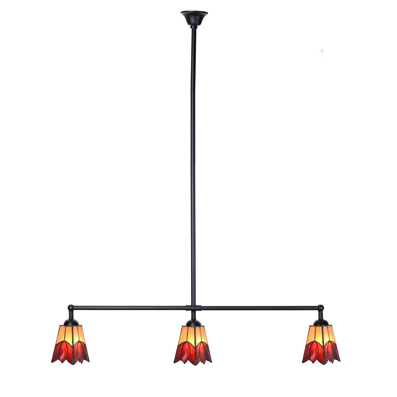 Tiffany T-lamp 3 lichts Fleur de Vanneau 