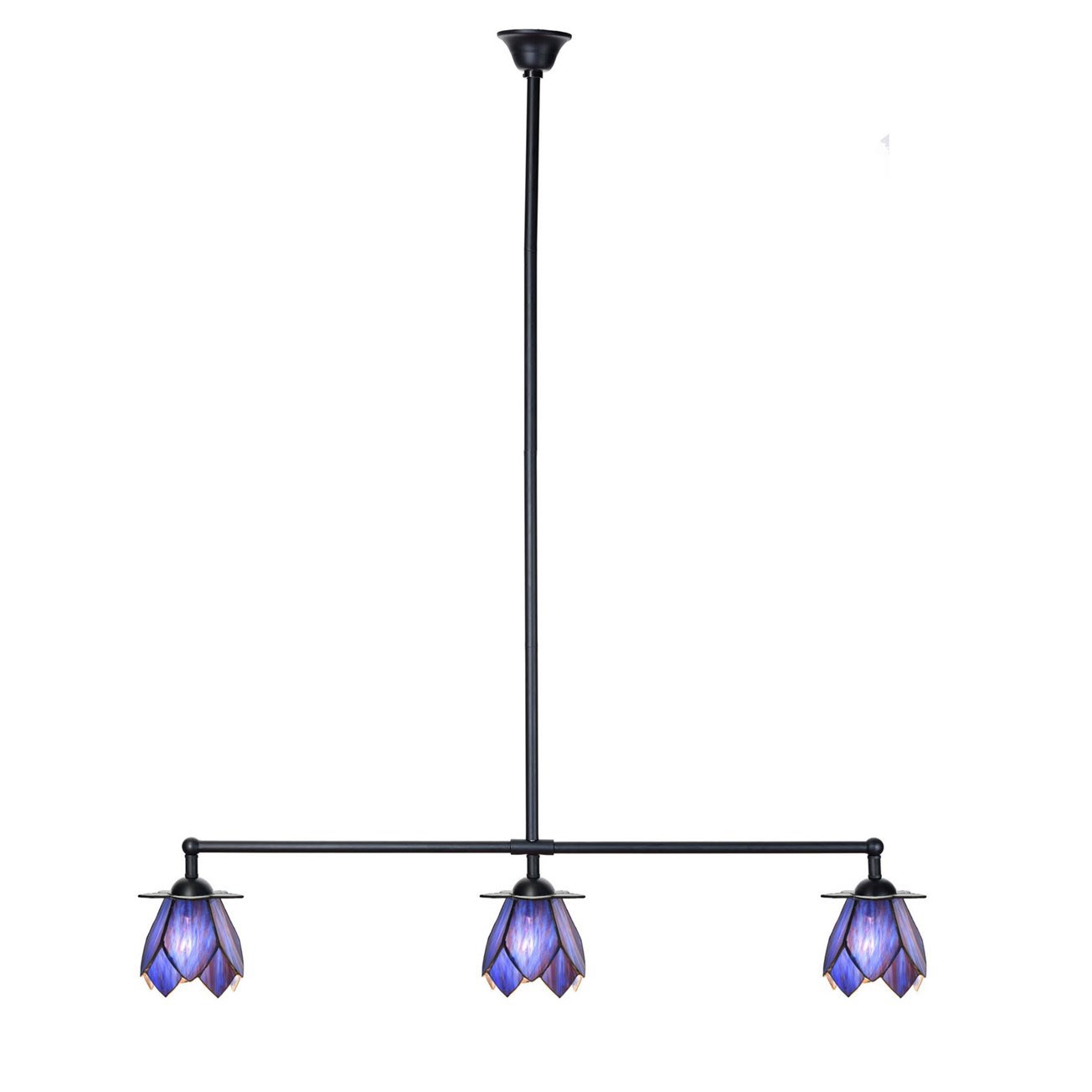 Tiffany T-lamp 3 lichts Blue Lotus