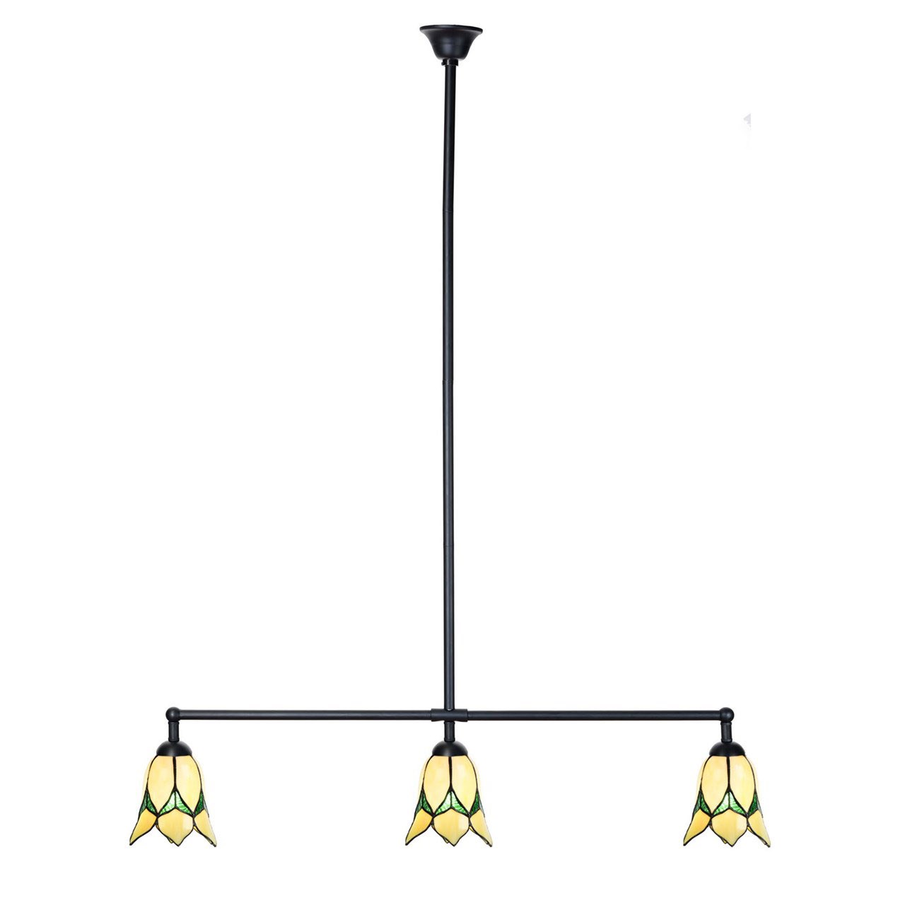 Tiffany T-lamp 3 lichts Lovely Flower Yellow