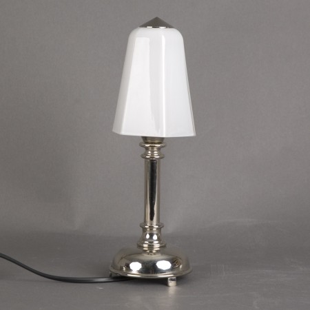 Badkamer Tafellamp Kleine Retro met glaskap Zeskant Opaal