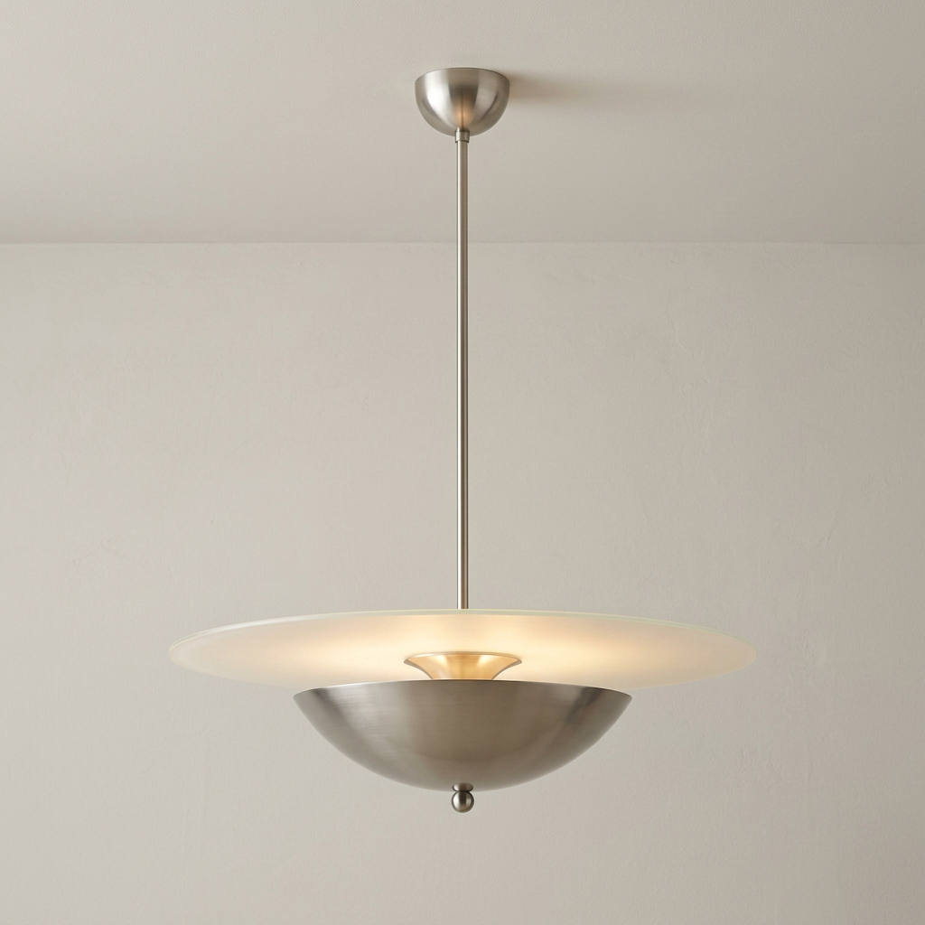 Hanglamp Half Volle Maan met Metalen Schaal
