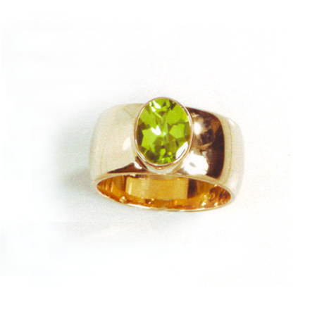 Ring in Goud met Peridot