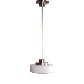 Hanglamp Low Cilinder in 4 armatuurafwerkingen en 2 glaskapmaten.
