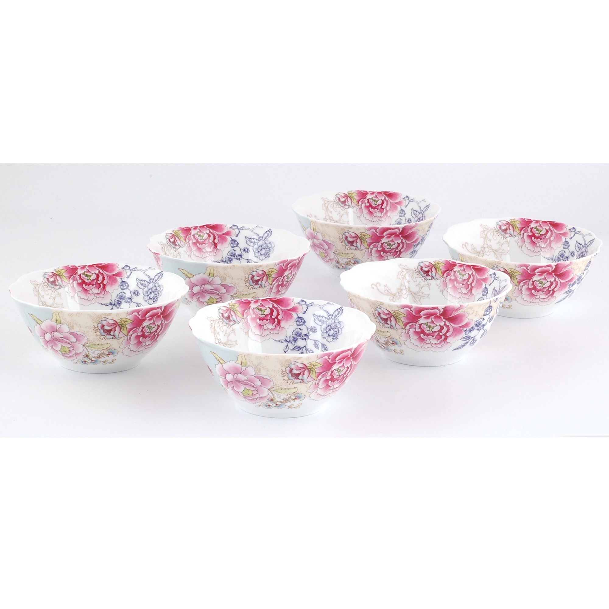 Set van 6 Kommetjes Chinoiserie