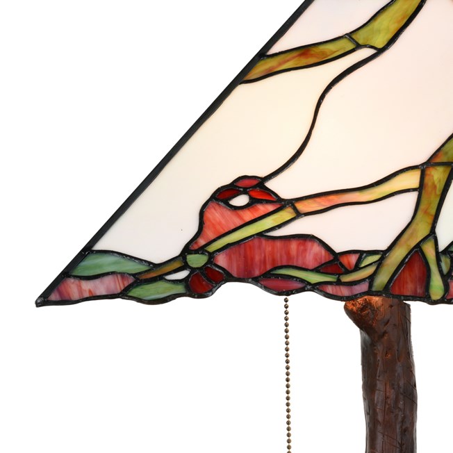 Tiffany Tafellamp Exotic Maple Detail