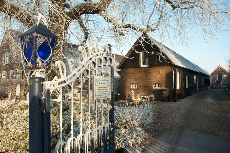 Showroom in de winter