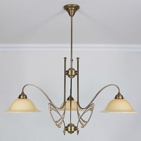 Victor Horta 3-lichts kroonluchter Elegantie